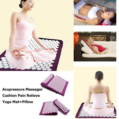 Acupressure Yoga Mat & Massage Cushion Set